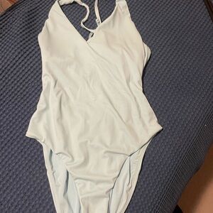 Light Blue One-Piece Swimsuit